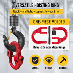 2SET 3.15T Sling Hook Heavy Duty Hammerlock/Slip Hook Kit With Swivel Winch & Safety Latch