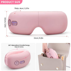 Eye Massager with Heat, Vibration and Warm Compress, Smart Sleeping Eyes Mask with Bluetooth Can Connect with Phone for Music,Gift for Mother's Day