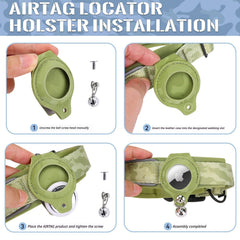 Pet positioning collar-Camo Blue 1Pair2-M-without locator