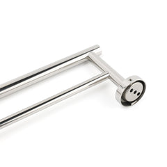 Polished Chrome 600mm Double Towel Rack Holder Stainless Steel Hanger Rail Kit
