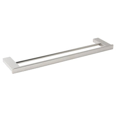 Bathroom Polish Chrome Square Towel Rail Rack 600mm Double Hanger Holder Bar