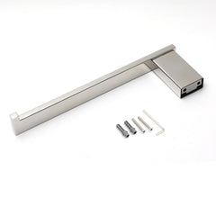 Mirror Chrome Stainless Steel Square Towel Rack Clothes Wall Mounted Holder Kit