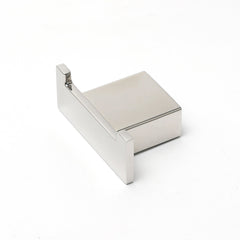 Chrome Square Robe Hook Clothes Towel Holder Bathroom Wall Mounted Hanger Kit
