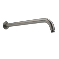 WELS Gun Metal Round 8" Rain Shower Head 400mm Straight Wall Mounted Arm Bath Set