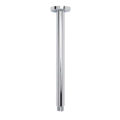 WELS Chrome Large 16" Round Rain Shower Head 300mm Ceiling Dropper Extension Arm Set