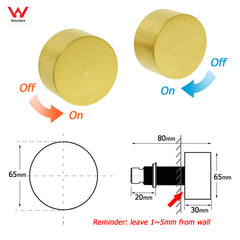 WELS Brushed Gold Large 12" Rain Shower Head Ergonomic Handheld Rose Diverter Twin Taps Combo
