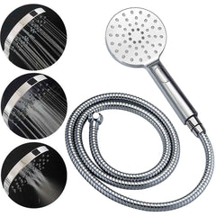 WELS Chrome 9" Rain Shower Head 3 Modes Handheld Rose Slide Rail Set Twin Taps