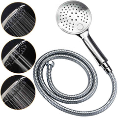 Chrome 9" Plastic Rain Shower Head 3 Modes Handheld Rose Slide Rail Diverter Switch Set