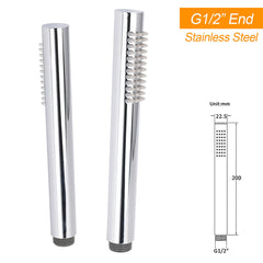 12" Rainfall + Brass Handheld Twin Shower Heads Rail Diverter Arm Round Set