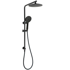Matt Black 2in1 Round 9" Rainfall Shower Head & 3 Modes Handheld Silde Rail Set