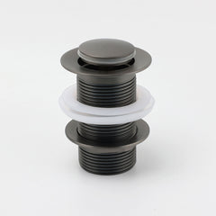 Gun Metal Brass 32mm Push Pop Up Plug Non-Overflow Basin Sink Drain Outlet Waste