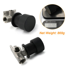 Matt Black Round Knob Concealed Shower Mixer Valve Hot Cold Water Switch Tap Kit