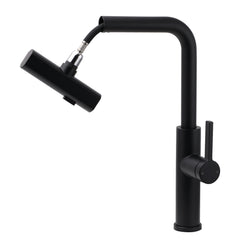 WELS Matte Black 3-Mode Spray Pull Out Kitchen Mixer Sink Laundry Faucet Tapware