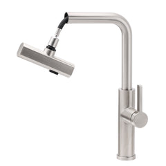 Brushed Nickel 3-Mode Kitchen Mixer Pull Out Down Sink Laundry Faucet Tap WELS