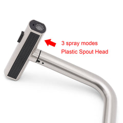 Brushed Nickel 3-Mode Kitchen Mixer Pull Out Down Sink Laundry Faucet Tap WELS