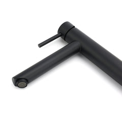 WELS Matt Black Round Tall Basin Mixer Vanity Bathroon Sink Tap Laundry Faucet