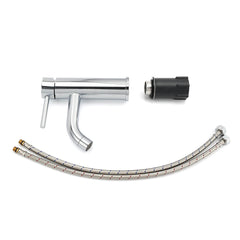 WELS Round Curve Kitchen Laundry Short Basin Mixer Vanity Sink Faucet Tap Chrome
