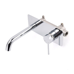WELS Chrome Round Wall Mounted Basin Vanity Mixer Bath Tub Bubble Faucet Spout