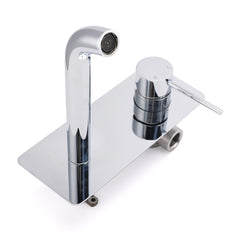 WELS Chrome Round Wall Mounted Basin Vanity Mixer Bath Tub Bubble Faucet Spout