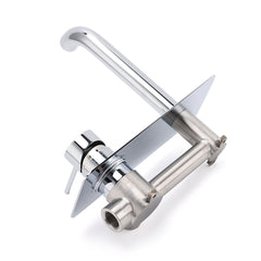 WELS Chrome Round Wall Mounted Basin Vanity Mixer Bath Tub Bubble Faucet Spout