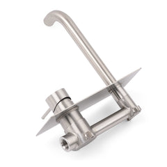 WELS Round Wall Mounted Basin Vanity Mixer Bath Tub Faucet Spout Brushed Nickel