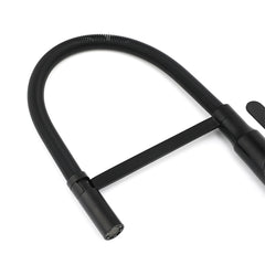 Matt Black Kitchen Sink Basin Mixer 360º Swivel Faucet Tap Pull Out Spout WELS