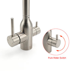 WELS 3 Function Kitchen Sink 360° Swivel Mixer Tap Clean Pure Drink Water Faucet