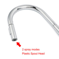 WELS Chrome 360 Swivel Pull Out Kitchen Tap Sink Mixer Faucet Spout 2 Way Outlet