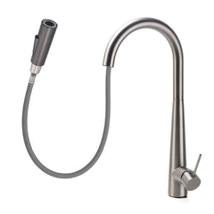 WELS Gun Metal Pull Out 2 Modes Spray Spout Kitchen Sink Tap Basin Faucet Mixer