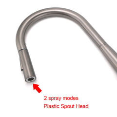 WELS Gun Metal Pull Out 2 Modes Spray Spout Kitchen Sink Tap Basin Faucet Mixer
