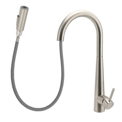 Brushed Nickel Pull Out Kitchen Tap Sink Mixer Faucet Spout 2 Modes Spray Outlet