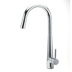 WELS Chrome Pull Out Kitchen Sink Tap Round Basin Mixer Faucet Flexible Spout