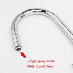 WELS Chrome Pull Out Kitchen Sink Tap Round Basin Mixer Faucet Flexible Spout