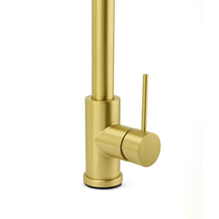 WELS Brushed Gold Pull Out Kitchen Sink Tap Basin Mixer Faucet 2 Modes Spout Set
