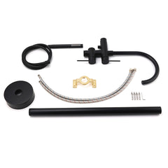 WELS Matt Black Bathtub Filler Free Standing Mixer Faucet Tap Spout HandHeld Set