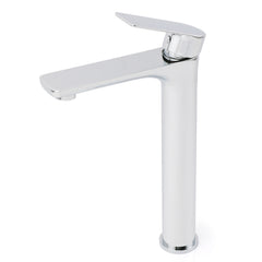 WELS Bathroom Chrome Round Tall Basin Mixer Vanity Faucet Laundry Counter Tap