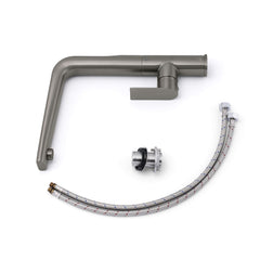 Luxury Gun Metal Round Kitchen Mixer Sink Tap Swivel Laundry Faucet Spout WELS
