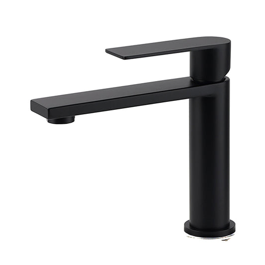 WELS Matt Black Square Short Basin Mixer Vanity Sink Faucet Laundry Spout Tap