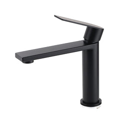 WELS Matt Black Square Short Basin Mixer Vanity Sink Faucet Laundry Spout Tap