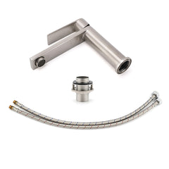 Brushed Nickel Standard Basin Mixer Vanity Sink Faucet Kitchen Laundry Spout Tap