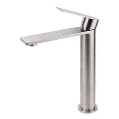 WELS Brushed Nickel Tall Basin Mixer Vanity Sink Faucet Spout 304SUS Laundry Tap