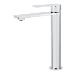 WELS Polished Chrome Tall Basin Mixer Vanity Sink Faucet Spout Laundry Flat Tap