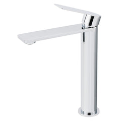 WELS Polished Chrome Tall Basin Mixer Vanity Sink Faucet Spout Laundry Flat Tap