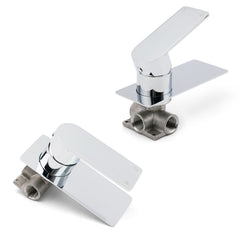 Chrome Square Lever Handle Shower Mixer Hot Cold Water Valve Watermark Standard