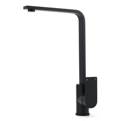 WELS Matte Black High Rise Gooseneck Kitchen Sink Laundry Mixer Faucet Tapware
