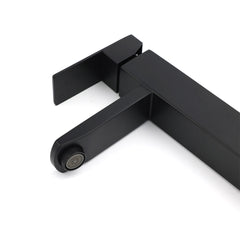 Matt Black Tall Square Basin Mixer Vanity Laundry Counter Sink Faucet Tap Outlet