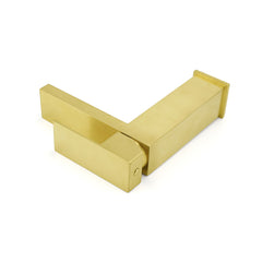 Brushed Gold 165mm Square Basin Mixer Faucet Hot Cold Tap Kitchen Laundry Vanity