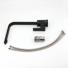 Matt Black Square Gooseneck 360 Swivel Laundry Sink Kitchen Mixer Faucet Tapware