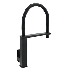 Matt Black Swivel Kitchen Sink Basin Mixer Swivel Faucet Tapware Pull Out Spout
