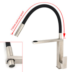 WELS 6.0L/m Chrome Kitchen Sink Basin Mixer Swivel Faucet Tapware Pull Out Spout